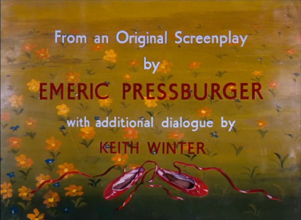 The writing credit for "The Red Shoes"