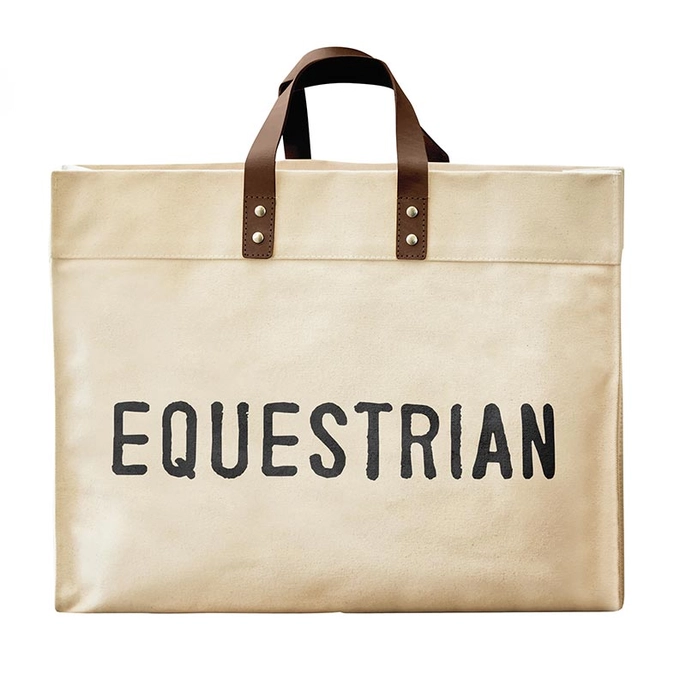 Equestrian Canvas Oversized Sturdy Tote