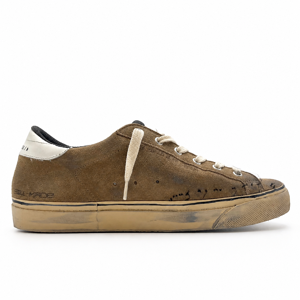 Miniature : Golden Goose | Super-Star Femme · Cuir velours tabac · Étoile en cuir blanc