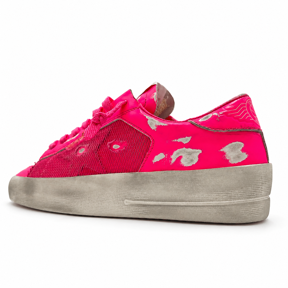 Miniature : Golden Goose | V-Star Femme · Cuir & résille rose