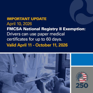FMCSA Extends NRII Waiver for Paper Medical Examiner Certificates (MECs) 
