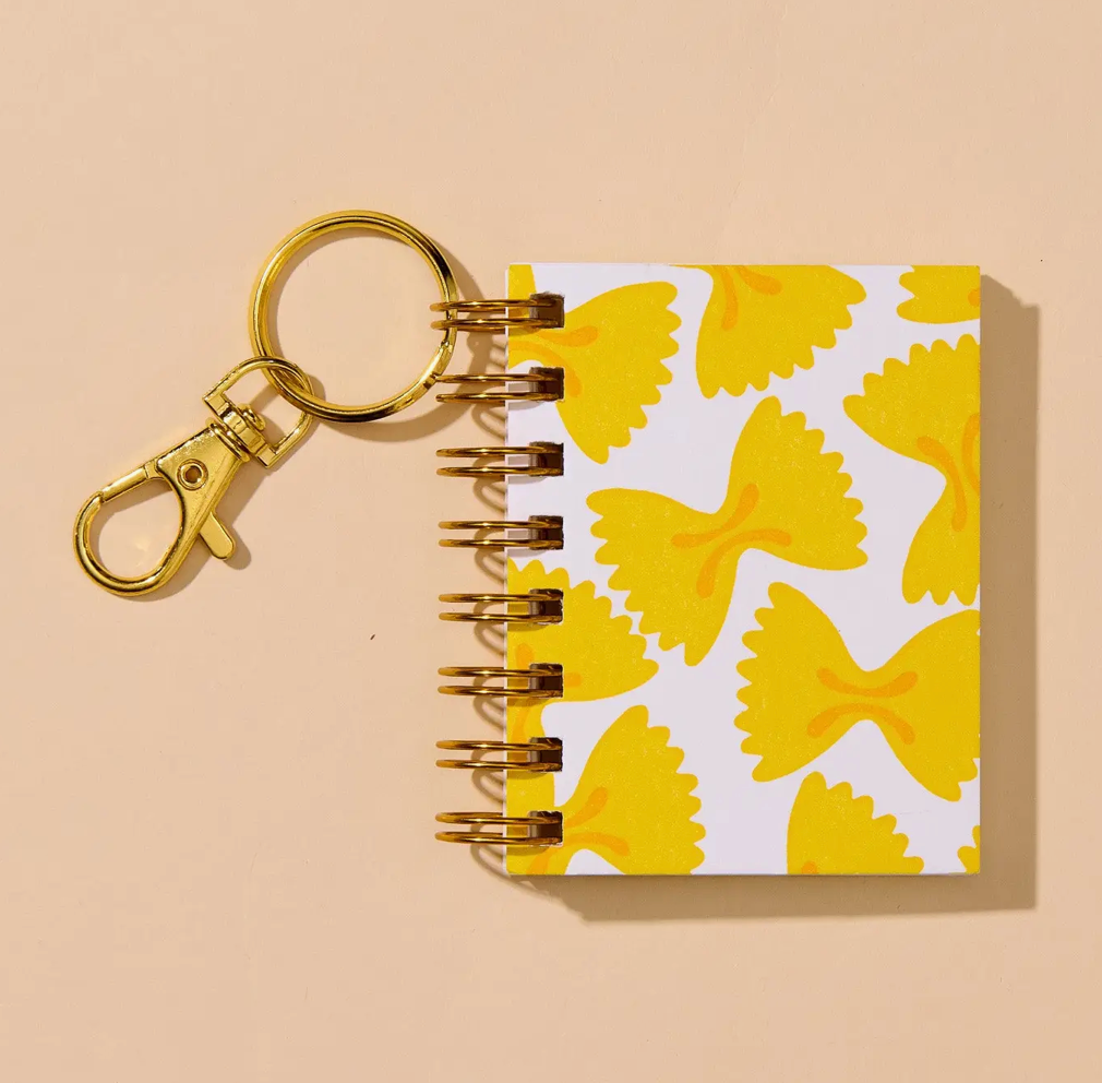 Mini Notebook Bag Charm—Bowtie Pasta