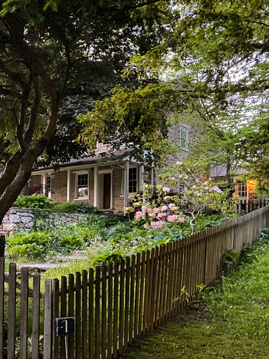 Main house at Ethereal Farms seasonal farm stay in Chester County PA surrounded by countryside landscape