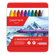Caran d'Ache Neocolor II Water Soluble Wax Pastel Artists' Crayons review.