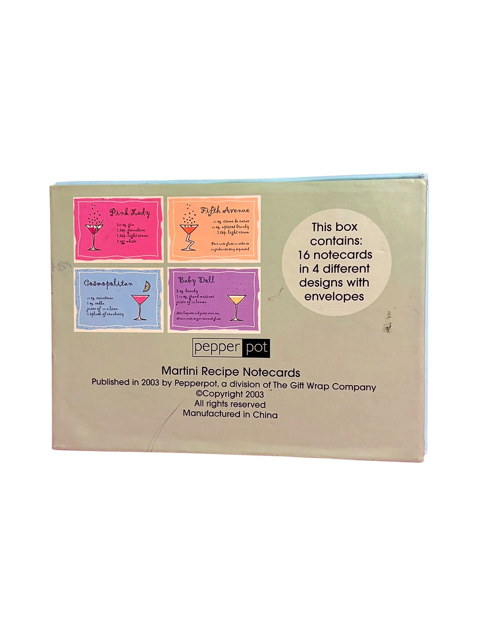 Thumbnail: Y2K Vintage Martini Recipe Cards