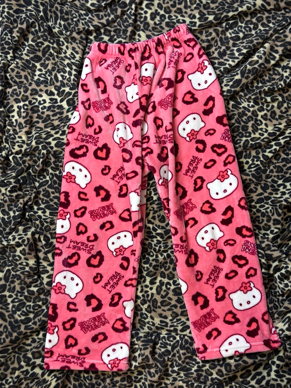 Thumbnail: Hello Kitty Pink Leopard Pajama Pants