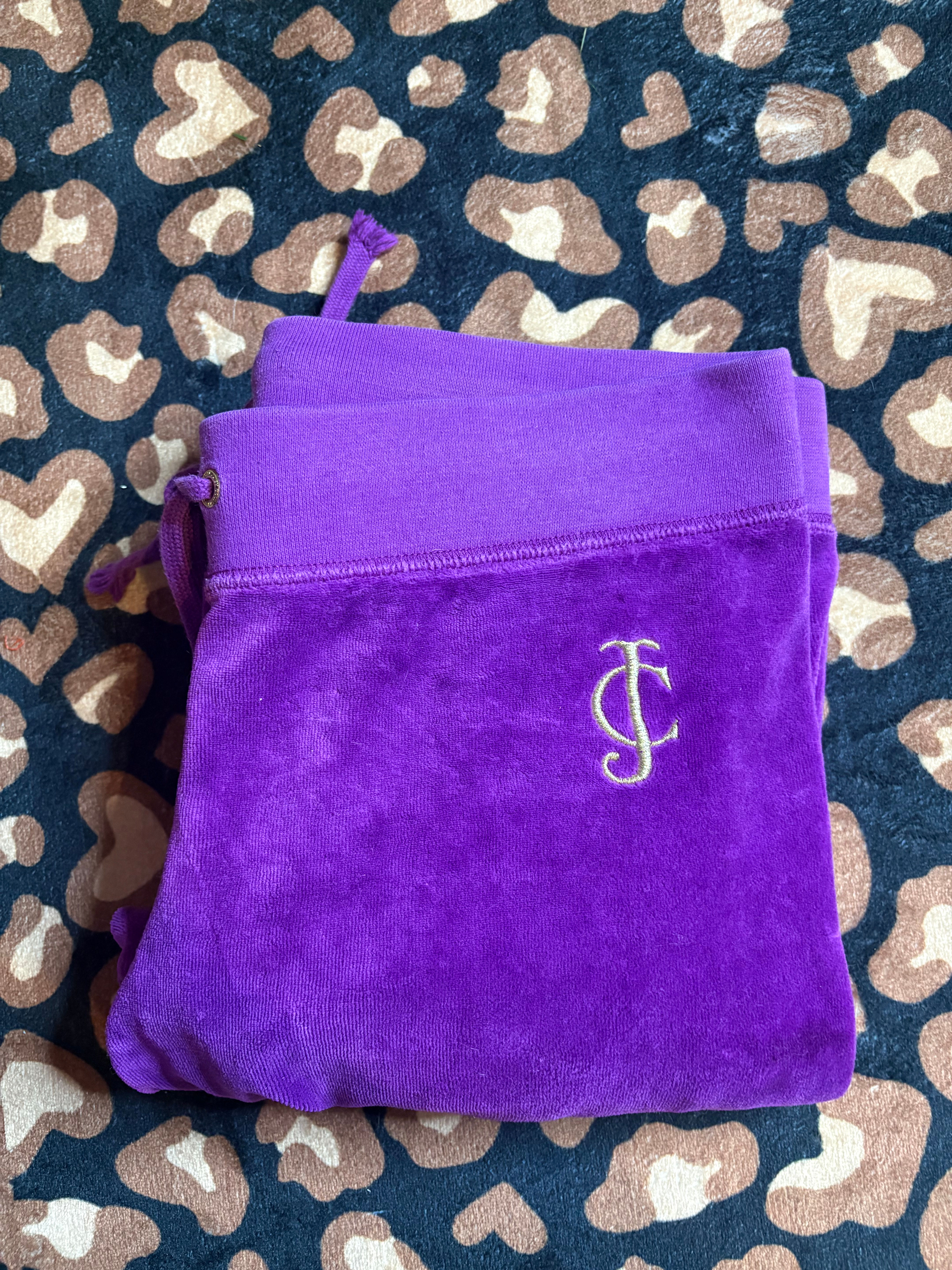 Y2K Juicy Couture Purple Velour Track Pants