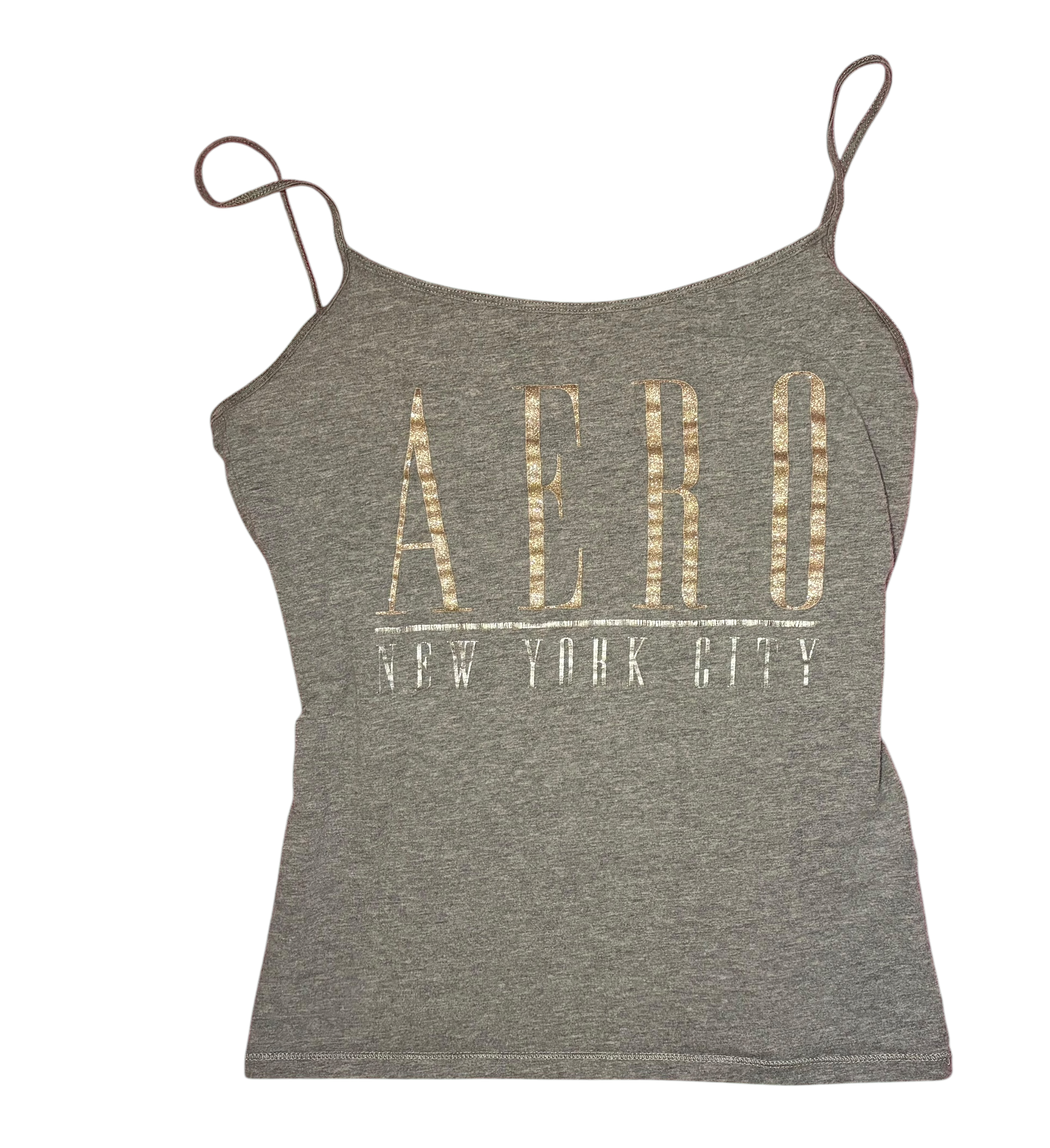 Y2K Aéropostale AERO New York City Grey Cami Tank Top – 2000s