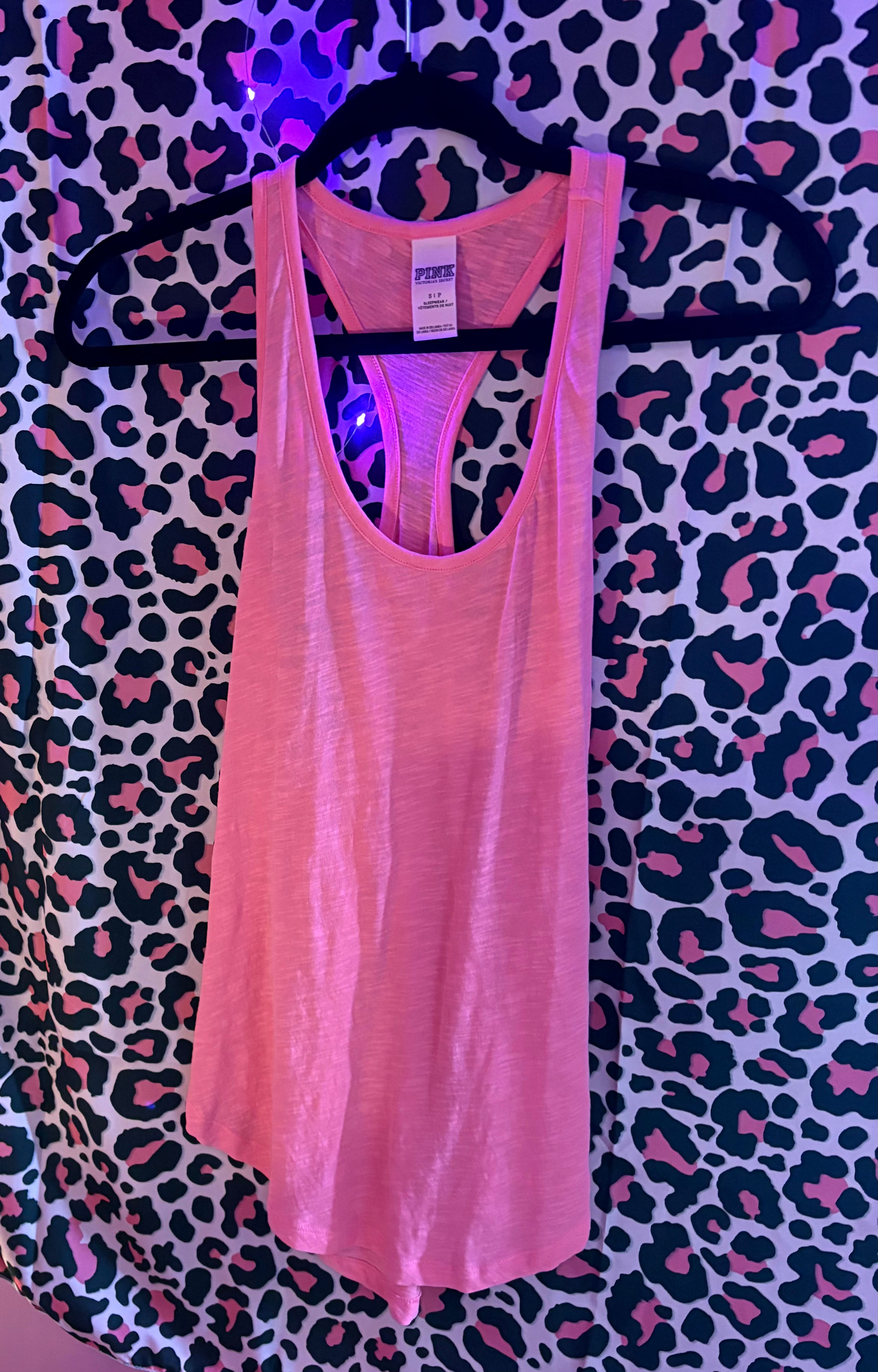 Y2K Vintage PINK Victoria’s Secret Neon Pink Tank Top