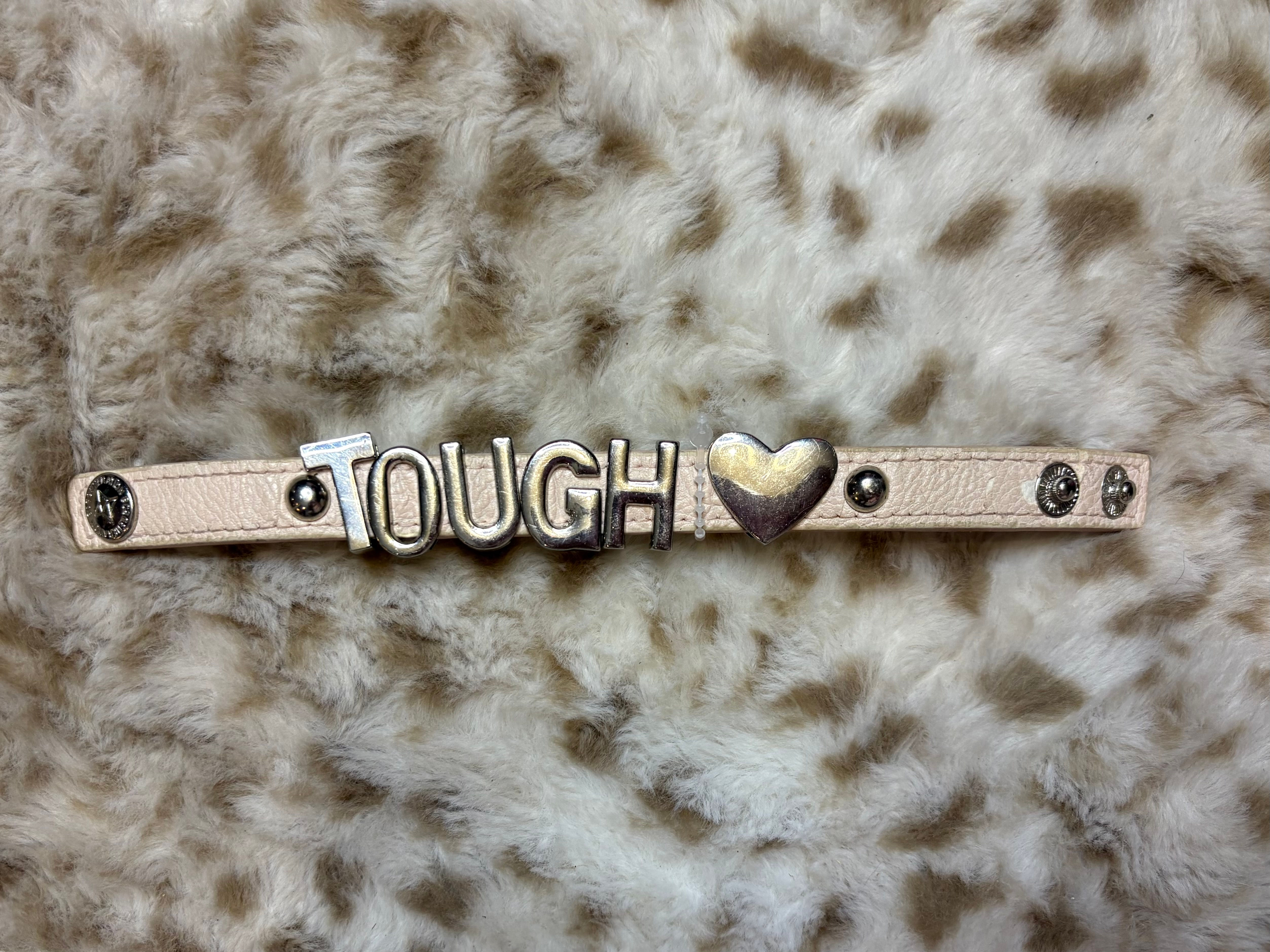 Vintage Y2K BCBG Max Azria Tan Charm Bracelet – Silver Charms