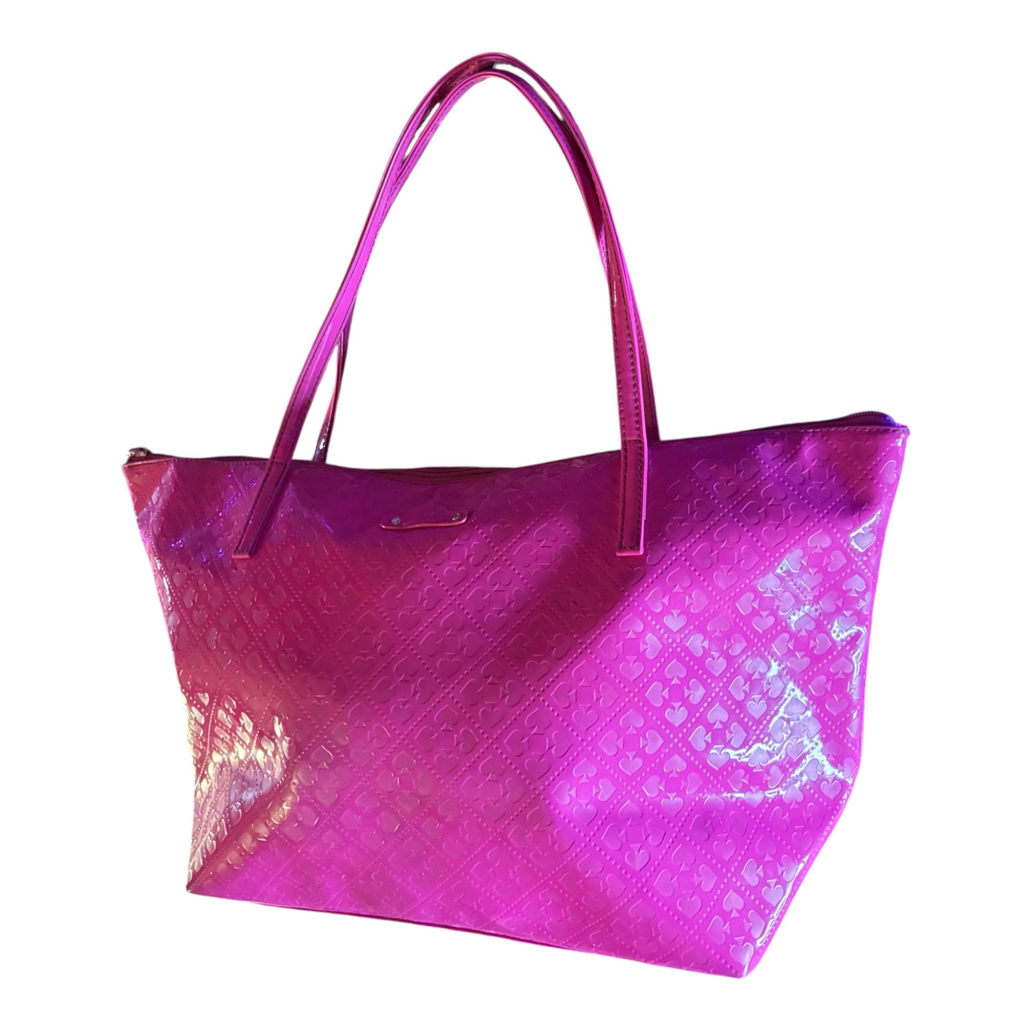 Kate Spade Pink Embossed Logo Tote Bag