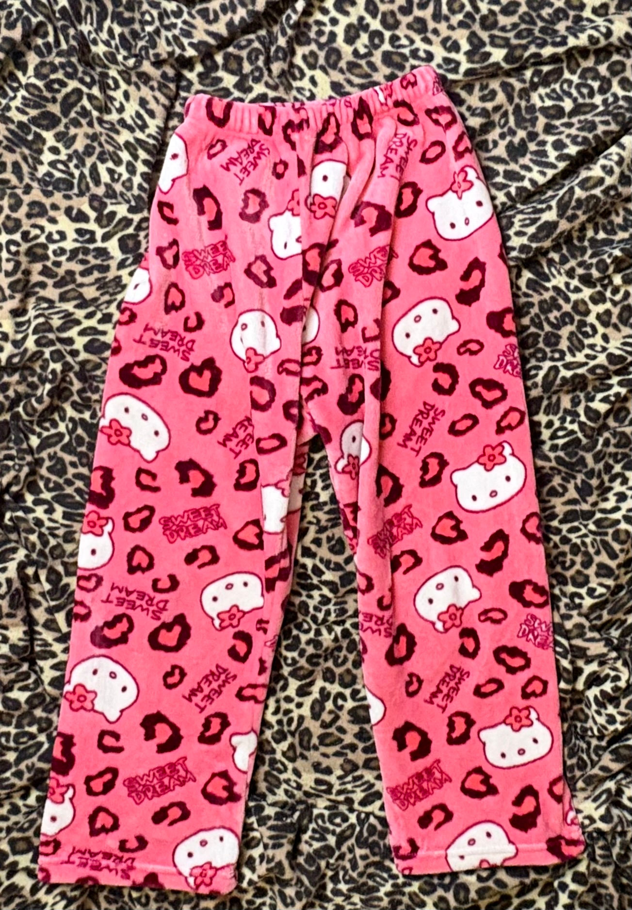 Hello Kitty Pink Leopard Pajama Pants