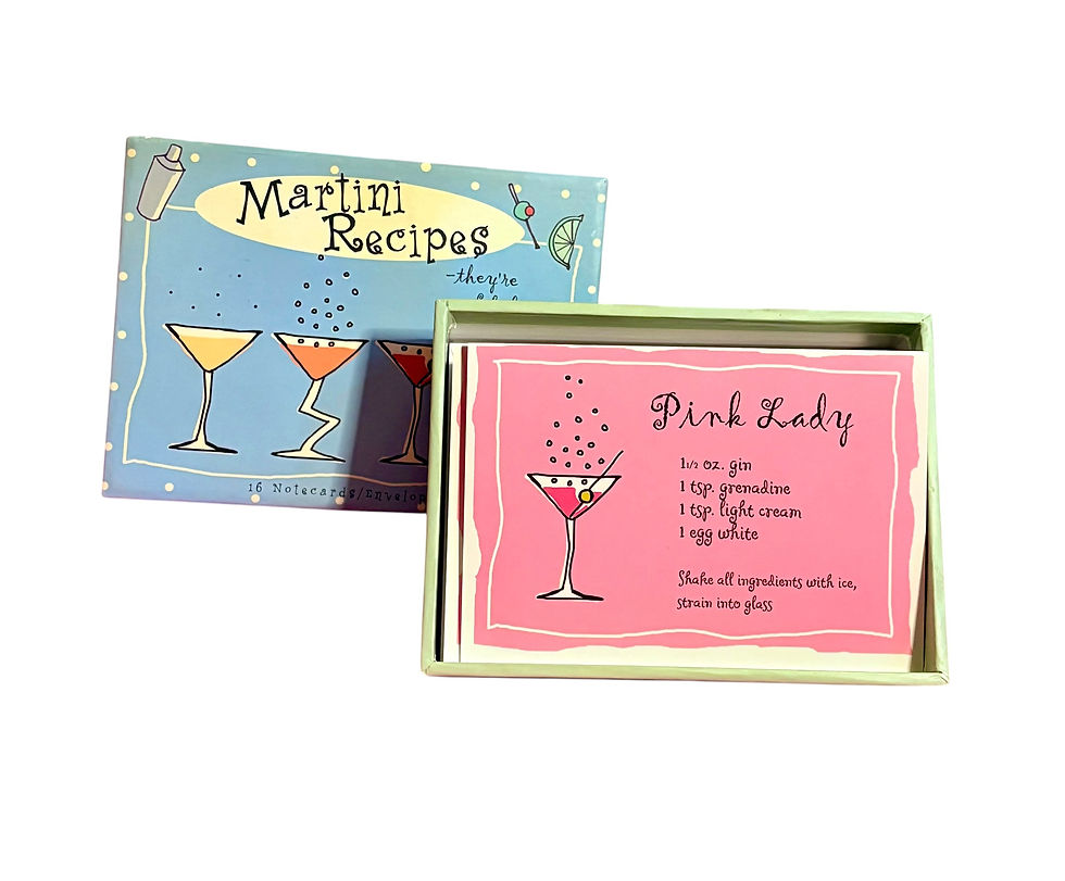 Thumbnail: Y2K Vintage Martini Recipe Cards