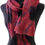 Thumbnail: Hand Felted Wool Scarf - Red and Black Sheer