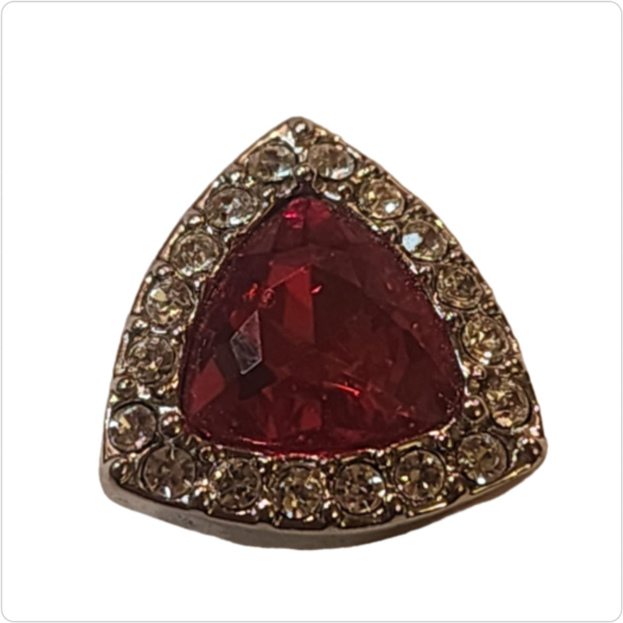 12mm Red Crystal Deco Snap