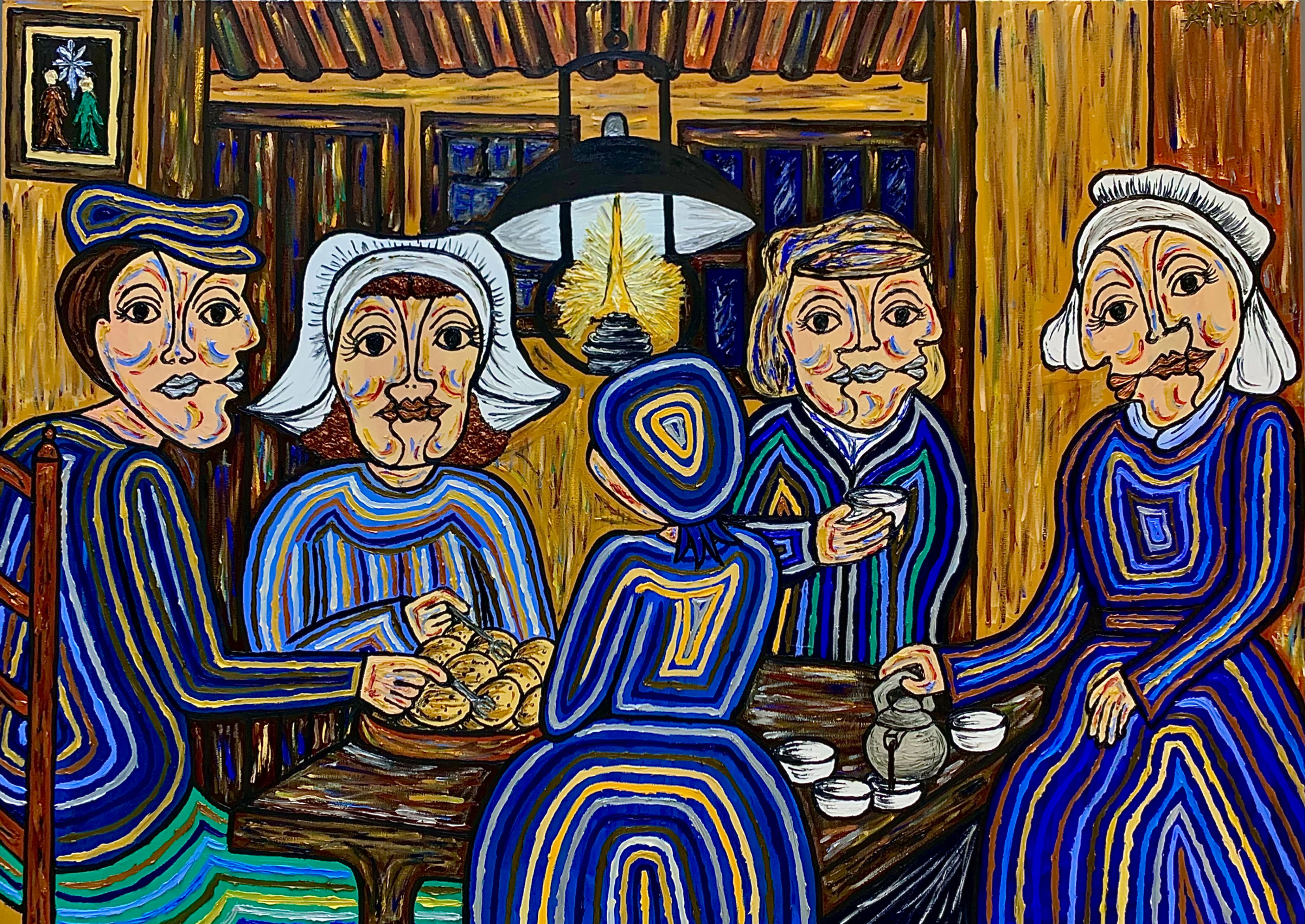 Comendo Batatas II/Eating Potatoes II  D'après Van Gogh