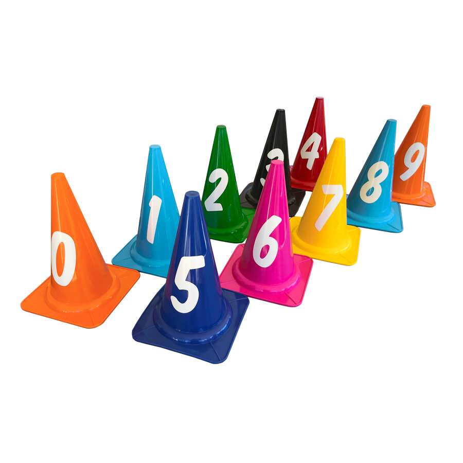 Marker Cone Set with numbers 0-9