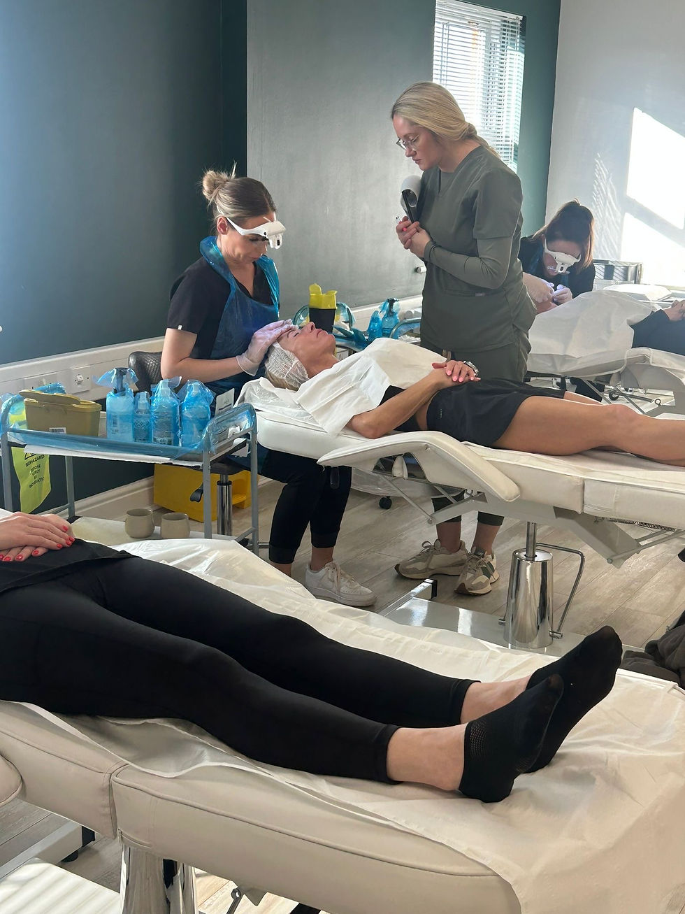Eye-level view of a learner accessing an online portal on a laptop in a cozy home setting