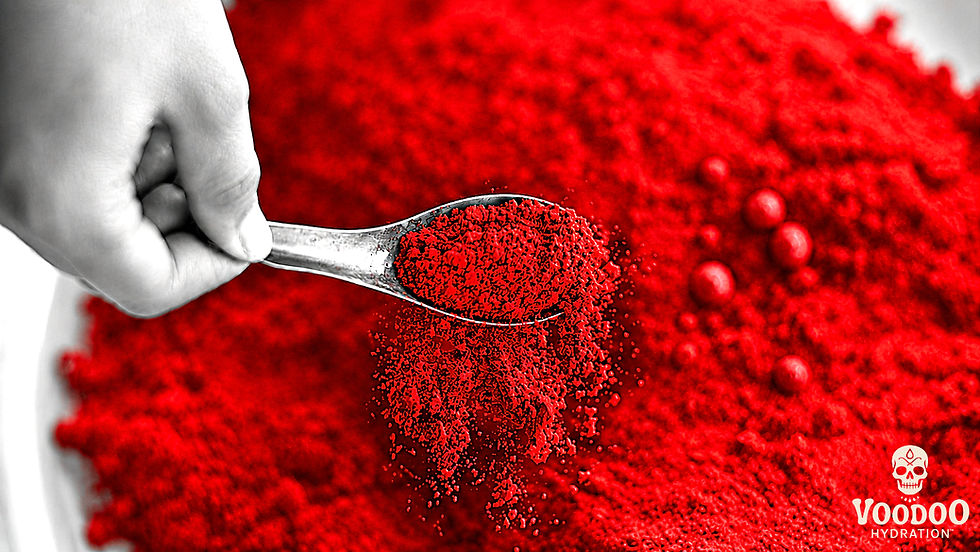 red 40 dye in a scooper