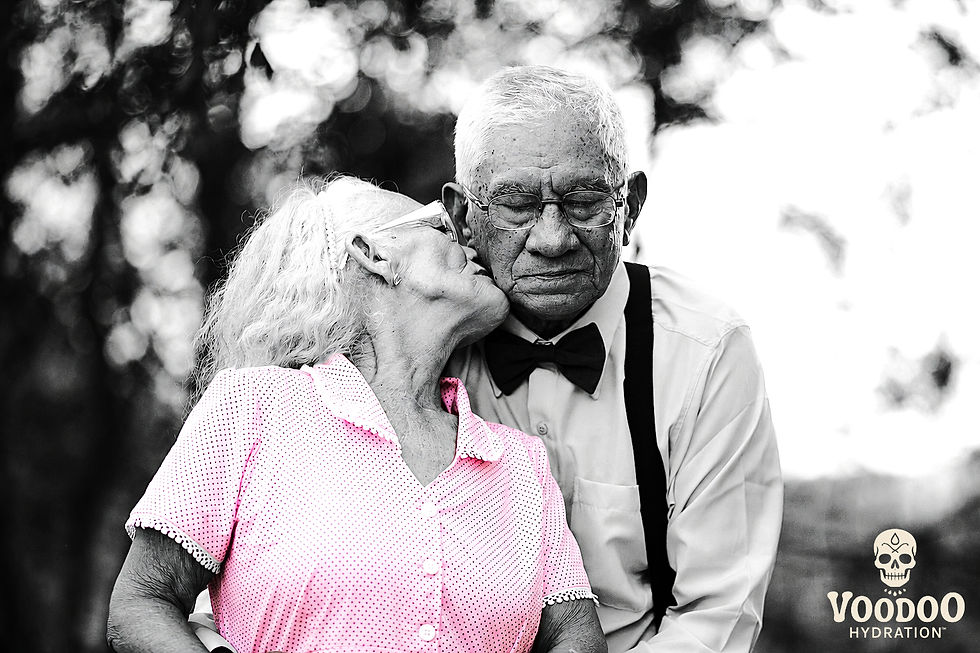 old man and woman together
