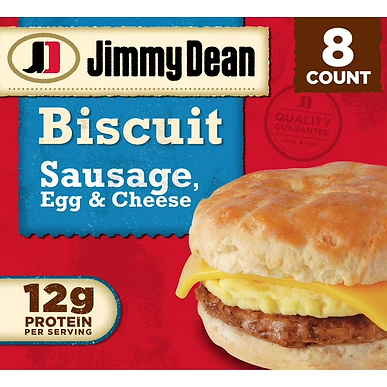 Air Fryer Jimmy Dean Sausage, Egg & Cheese Biscuit Sandwich box