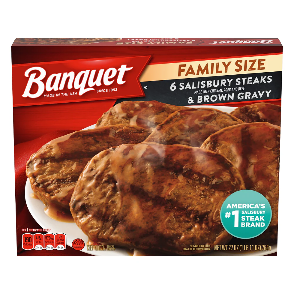 Air Fryer Banquet Salisbury Steak box