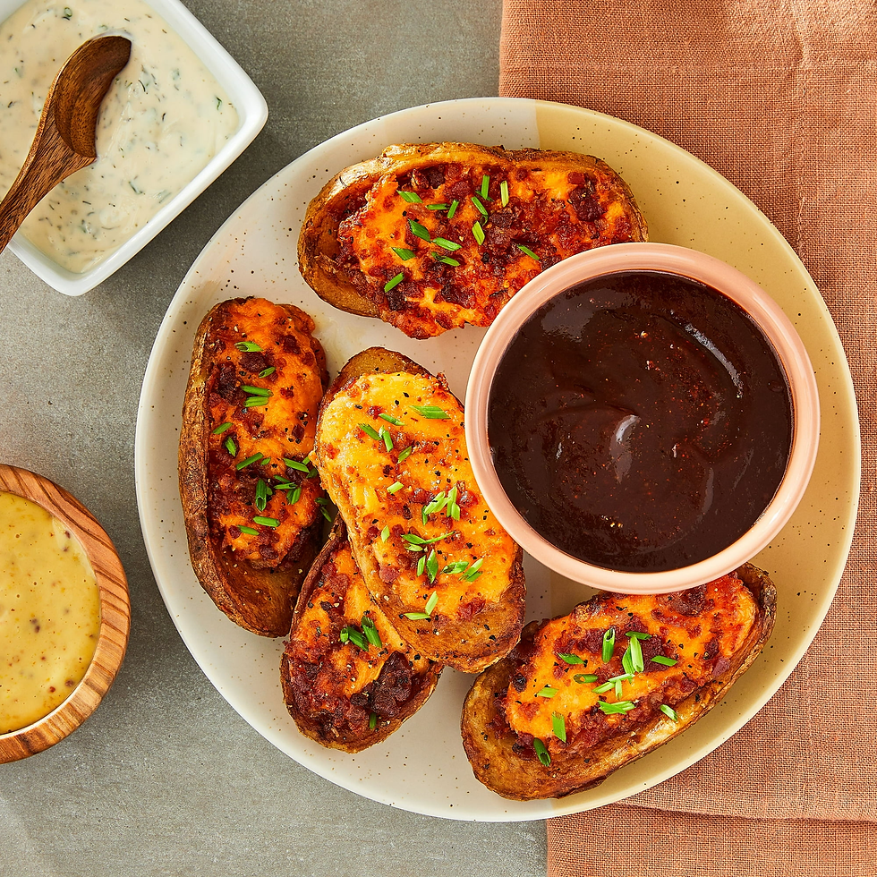 Air Fryer Great Value Potato Skins on a plate