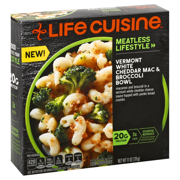 Air Fryer Life Cuisine Vermont White Cheddar Mac & Broccoli Bowl box