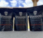 up close photo of 3 possessed peach pouches standing side by side