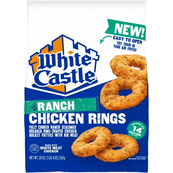 Air Fryer White Castle Chicken Rings – Ranch bag