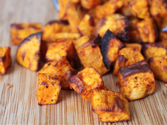 Sweet Potato Cubes in an Air Fryer