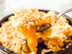 Air Fryer Peach Crisp