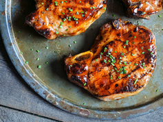 Honey Mustard Glazed Air Fryer Pork Loin Chops