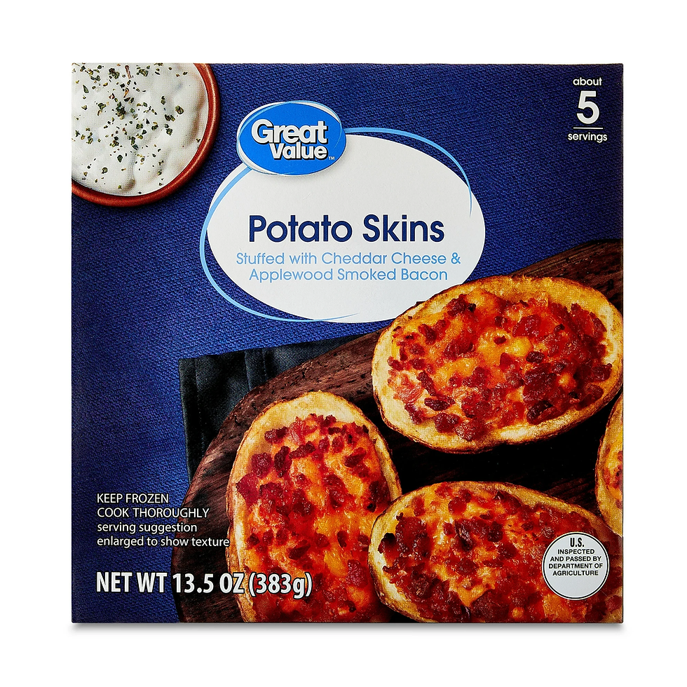 Air Fryer Great Value Potato Skins box