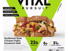 Air Fryer Vital Pursuit Southwest Style Chicken Fajita Sandwich Melt