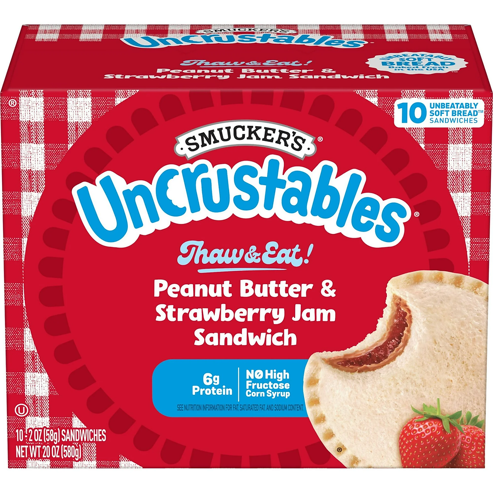Air Fryer Smucker’s Uncrustables Peanut Butter & Strawberry Jam Sandwich box