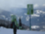 Custom Pole Banners on a ski slope