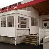 White Patio Enclosure at a restaurant