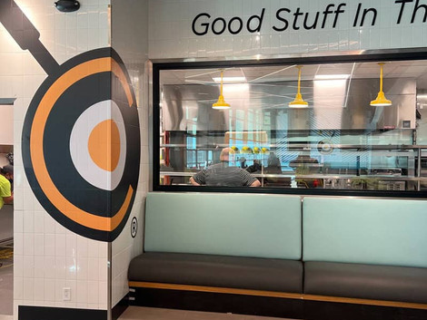 Custom wall graphics and decals inside Hatch restaurant