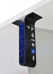 A hanging wayfinding sign concept