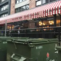Patterned Awning at a downtown Vancouver's restaurant