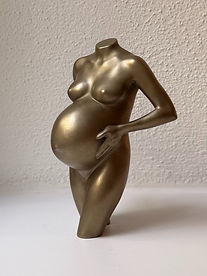 Brass pregnancy statue