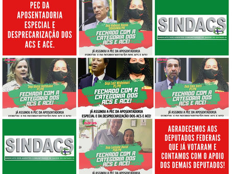 Sindacs Paraná e Fnaras na luta pela PEC da Aposentadoria Especial e Desprecarização dos ACS e ACE