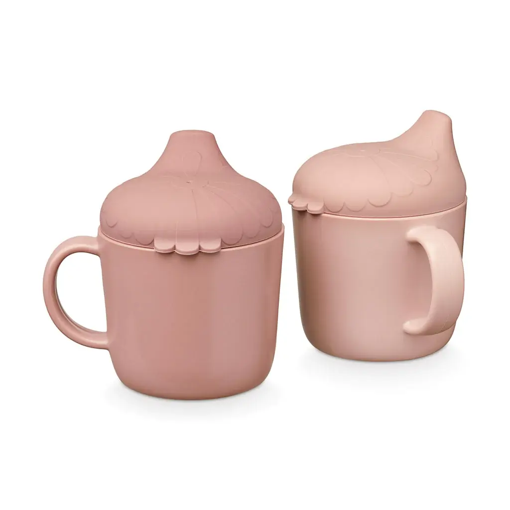 Cam Cam Copenhagen FLOWER SIPPY CUP, 2-PACK - ROSE MIX