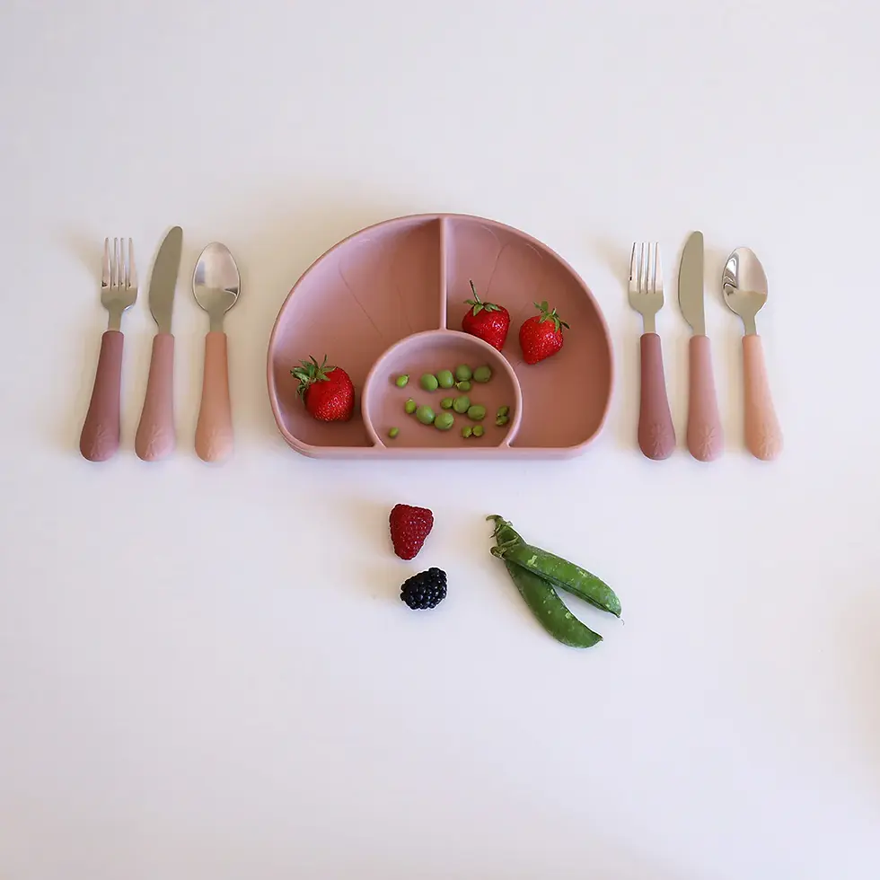 Thumbnail: Cam Cam Copenhagen FLOWER KIDS CUTLERY SET - ROSE MIX