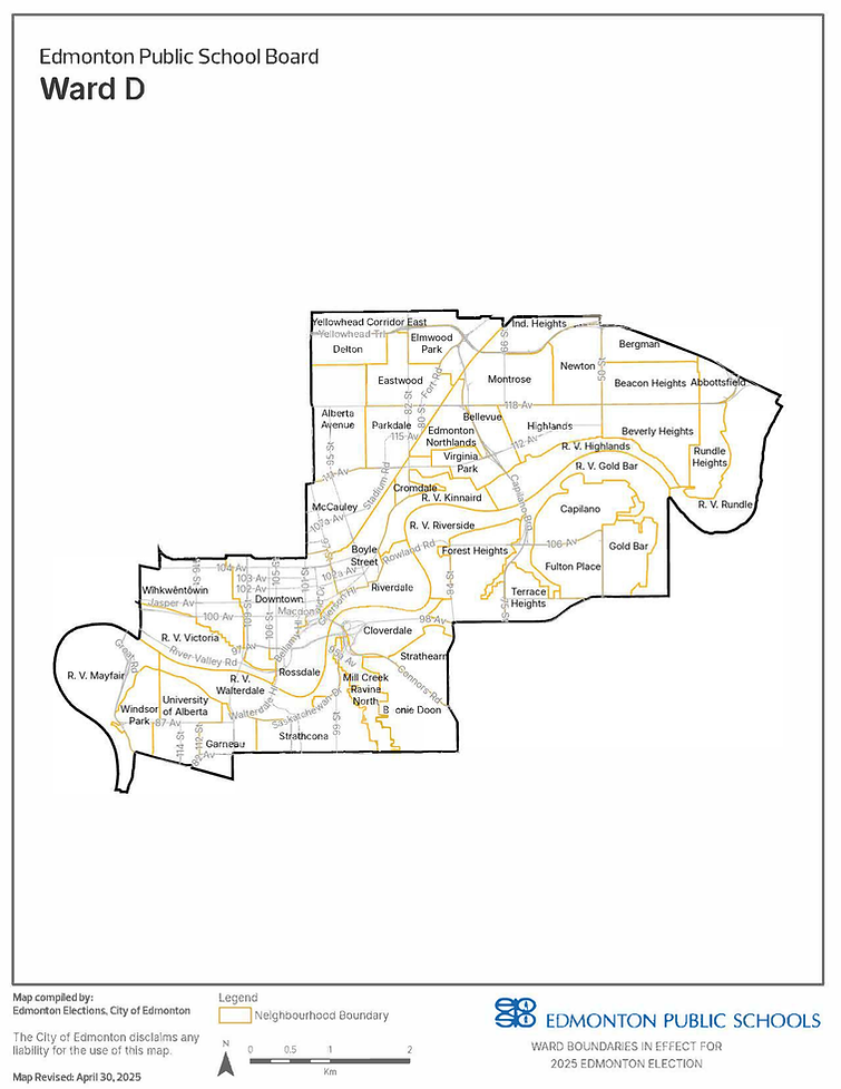 Map of EPSB Ward D - April 2025