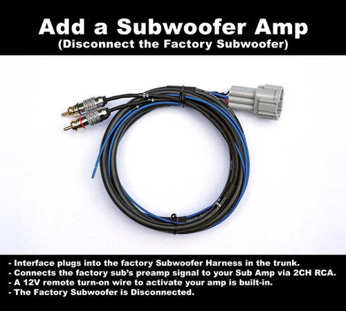JX35 (2013, 12-speaker): Audio Interface Harness Adapters
