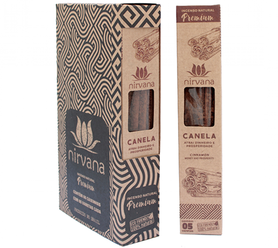 NIRVANA INCENSO NATURAL PREMIUM - CANELA