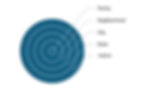 Concentric circles,from inner most to outside "Family" "neighborhood" "city" "State" "nation"