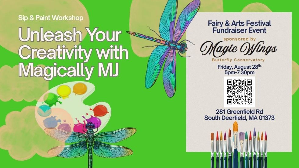 Sip & Paint Fundraiser with Magically MJ at Magic Wings Butterfly Conservatory to Support the Arts